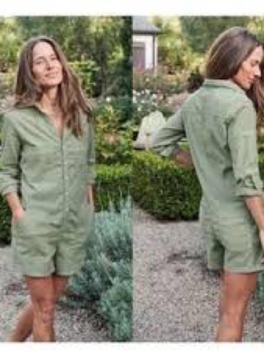 Frank and Eileen Longsleeve Ireland Playsuit-sage